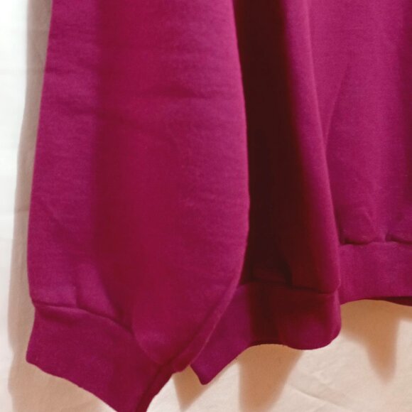 Men's Pullover Sweater. Solid Color in Wine Burgundy. Quarter Zip - Picture 5 of 8